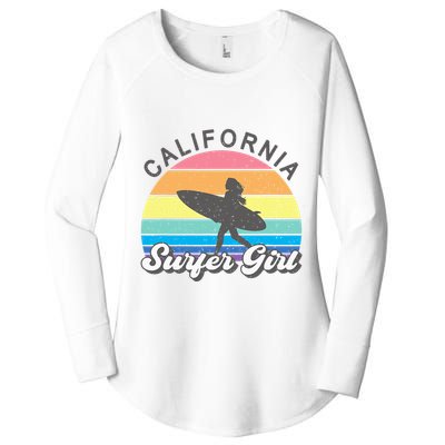 Surfer Girl California Surfing Surf Beach Women's Perfect Tri Tunic Long Sleeve Shirt