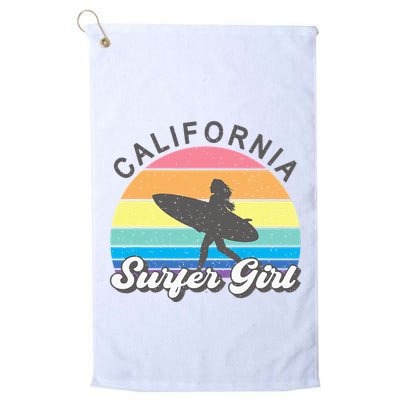 Surfer Girl California Surfing Surf Beach Golf Towel