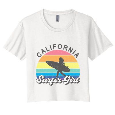 Surfer Girl California Surfing Surf Beach Crop Top