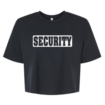 Security Guard Costume Security Officer  Bella+Canvas Jersey Crop Tee