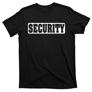 Security Guard Costume Security Officer  T-Shirt