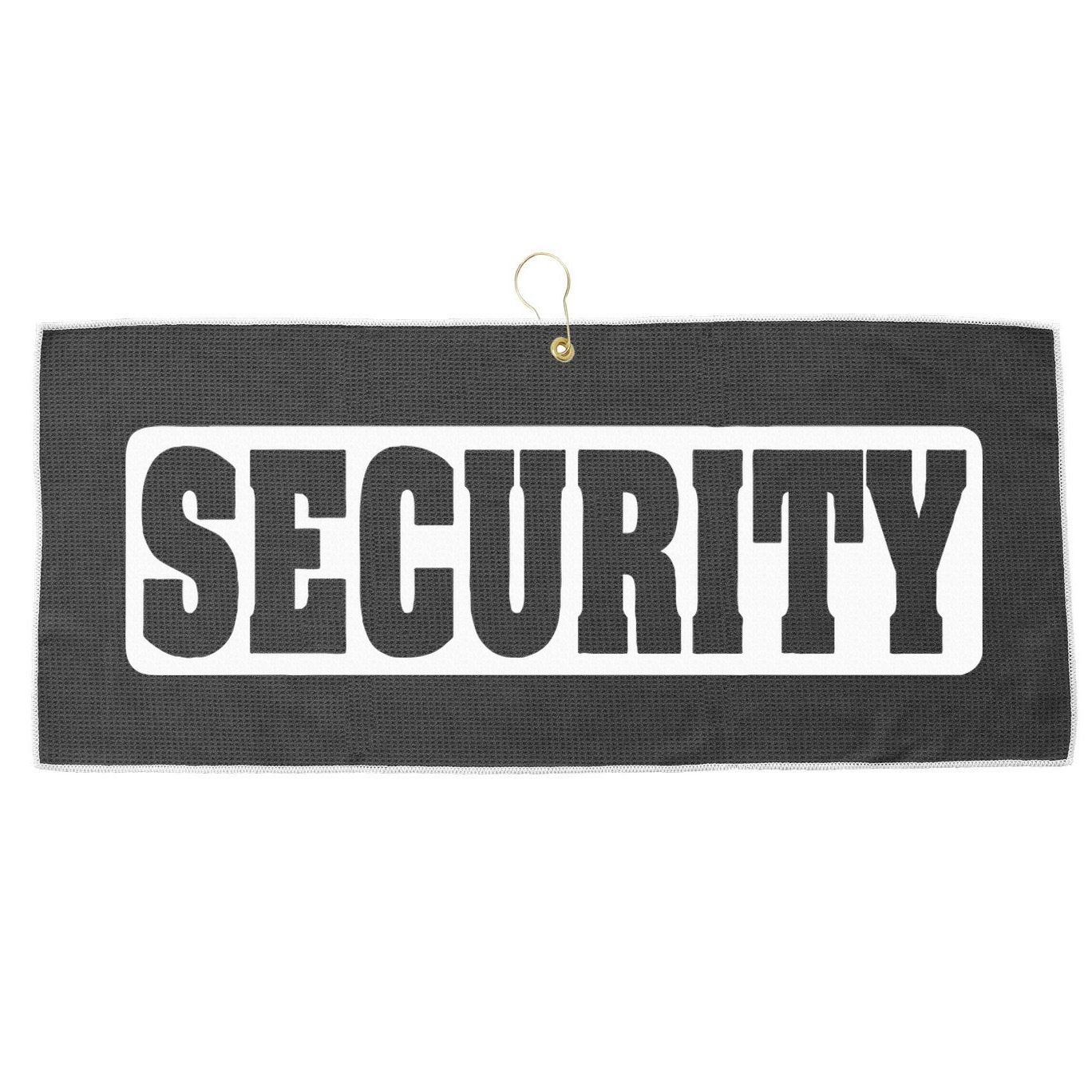 Security Guard Costume Security Officer  Large Microfiber Waffle Golf Towel
