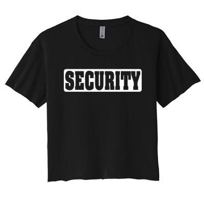 Security Guard Costume Security Officer  Women's Crop Top Tee