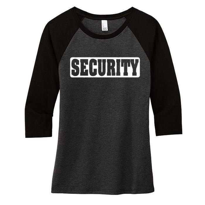 Security Guard Costume Security Officer  Women's Tri-Blend 3/4-Sleeve Raglan Shirt