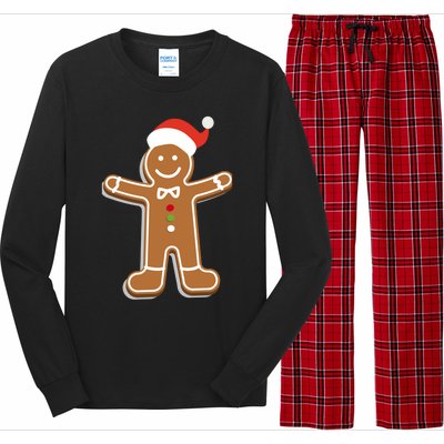 Santa Gingerbread Cookie Cute Funny Gift Long Sleeve Pajama Set