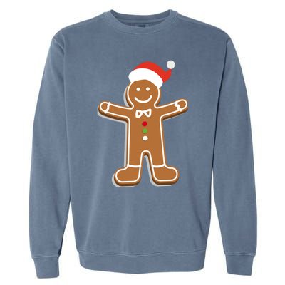 Santa Gingerbread Cookie Cute Funny Gift Garment-Dyed Sweatshirt