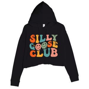 Silly Goose Club Silly Goose Meme Smile Face Trendy Costume Crop Fleece Hoodie