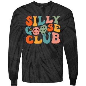 Silly Goose Club Silly Goose Meme Smile Face Trendy Costume Tie-Dye Long Sleeve Shirt