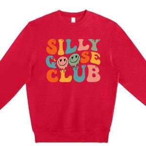 Silly Goose Club Silly Goose Meme Smile Face Trendy Costume Premium Crewneck Sweatshirt