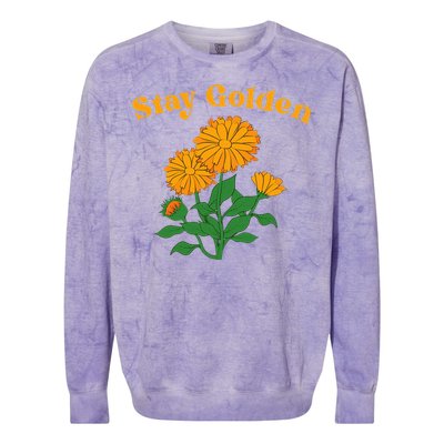 Stay Golden Cute Marigold Flowers Colorblast Crewneck Sweatshirt