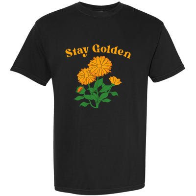 Stay Golden Cute Marigold Flowers Garment-Dyed Heavyweight T-Shirt