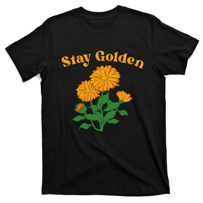 Stay Golden Cute Marigold Flowers T-Shirt