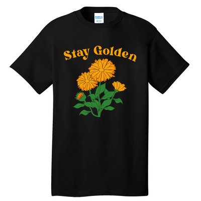 Stay Golden Cute Marigold Flowers Tall T-Shirt