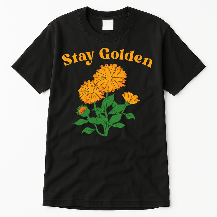 Stay Golden Cute Marigold Flowers Tall T-Shirt