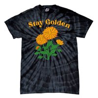 Stay Golden Cute Marigold Flowers Tie-Dye T-Shirt