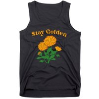 Stay Golden Cute Marigold Flowers Tank Top