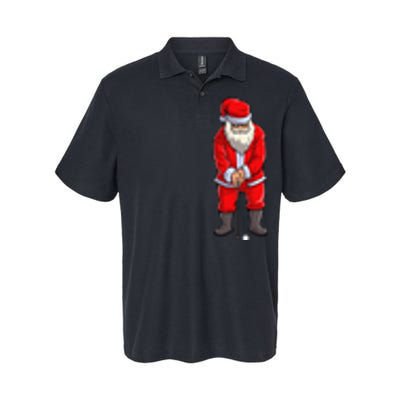 Santa Golf Club And Ball Sport Christmas Boy Golfer Golfing Softstyle Adult Sport Polo