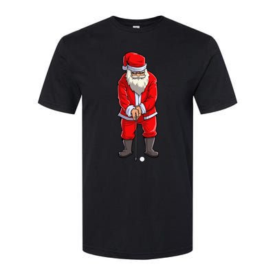 Santa Golf Club And Ball Sport Christmas Boy Golfer Golfing Softstyle CVC T-Shirt