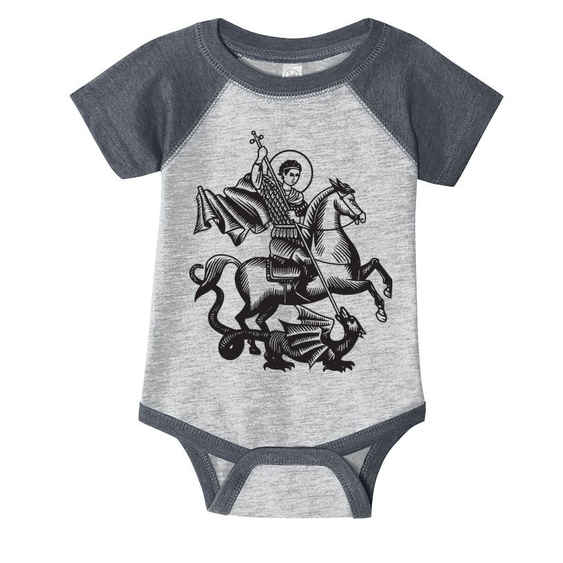 Saint George Christian Sveti Djordje Martyr Soldier Crusader Infant Baby Jersey Bodysuit