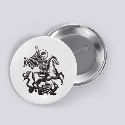 Saint George Christian Sveti Djordje Martyr Soldier Crusader Button
