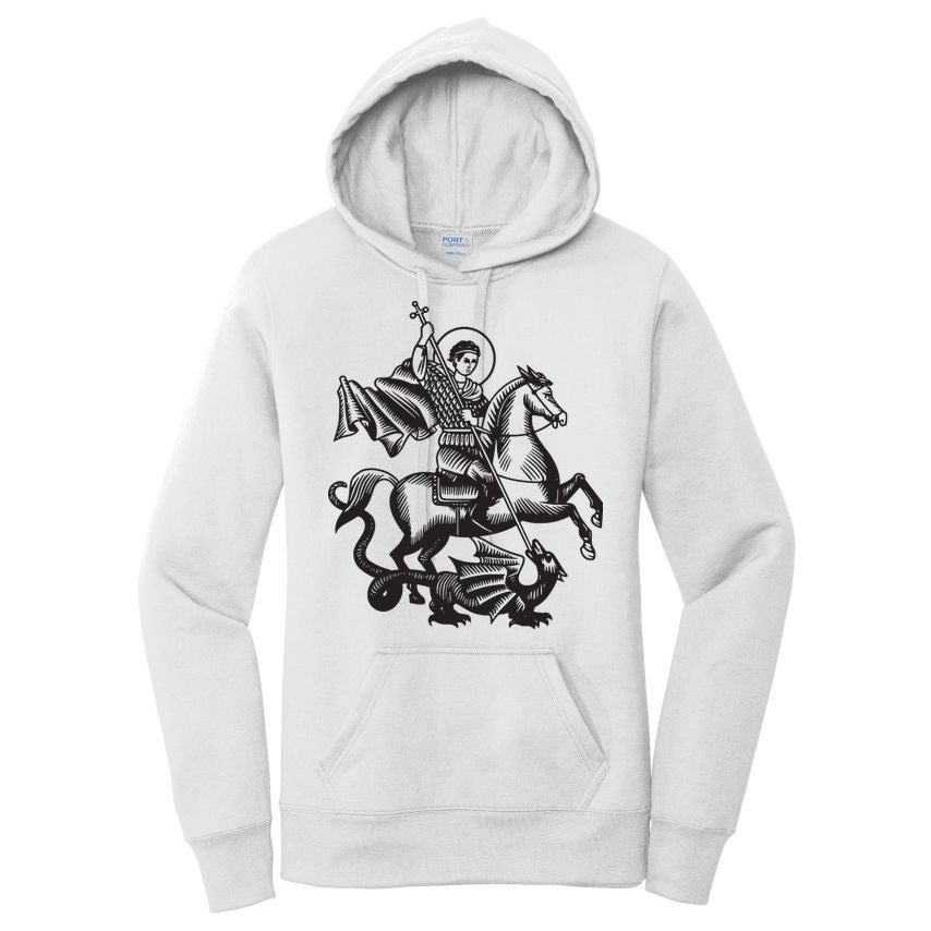 Saint George Christian Sveti Djordje Martyr Soldier Crusader Women's Pullover Hoodie