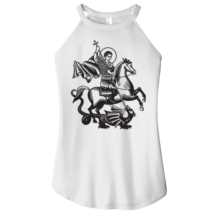 Saint George Christian Sveti Djordje Martyr Soldier Crusader Women's Perfect Tri Rocker Tank