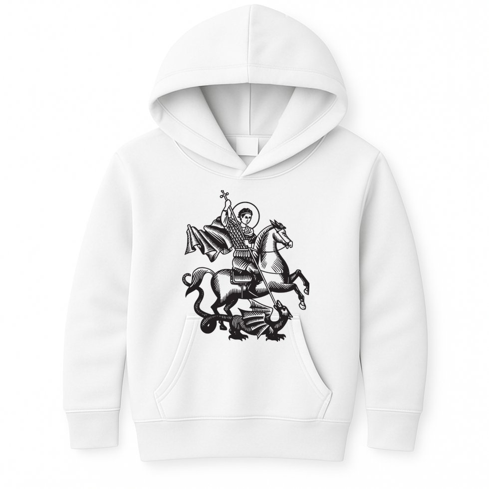 Saint George Christian Sveti Djordje Martyr Soldier Crusader Kids Hoodie