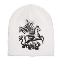 Saint George Christian Sveti Djordje Martyr Soldier Crusader Short Acrylic Beanie