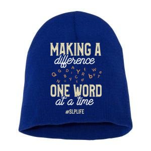 Speech Gift Cute Slp Speech Therapist Gift Cute Gift Short Acrylic Beanie