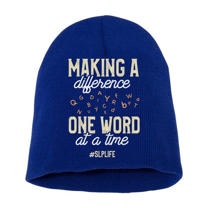 Speech Gift Cute Slp Speech Therapist Gift Cute Gift Short Acrylic Beanie