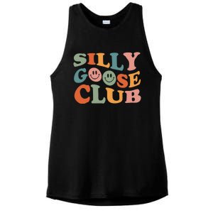 Silly Goose Club Silly Goose Meme Smile Face Trendy Costume Ladies PosiCharge Tri-Blend Wicking Tank