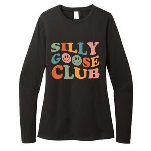 Silly Goose Club Silly Goose Meme Smile Face Trendy Costume Womens CVC Long Sleeve Shirt