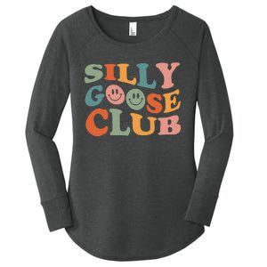 Silly Goose Club Silly Goose Meme Smile Face Trendy Costume Women's Perfect Tri Tunic Long Sleeve Shirt