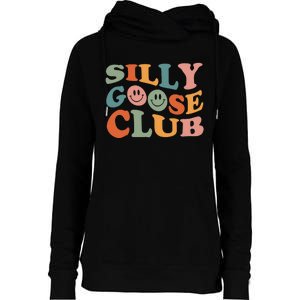 Silly Goose Club Silly Goose Meme Smile Face Trendy Costume Womens Funnel Neck Pullover Hood