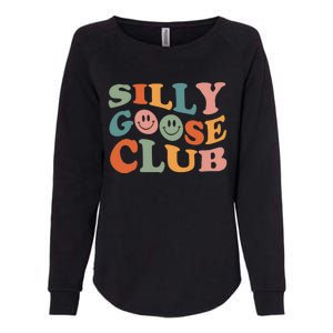 Silly Goose Club Silly Goose Meme Smile Face Trendy Costume Womens California Wash Sweatshirt