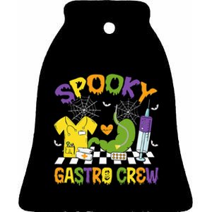 Spooky Gastro Crew Gastro Nurse Halloween Costumes Ceramic Bell Ornament