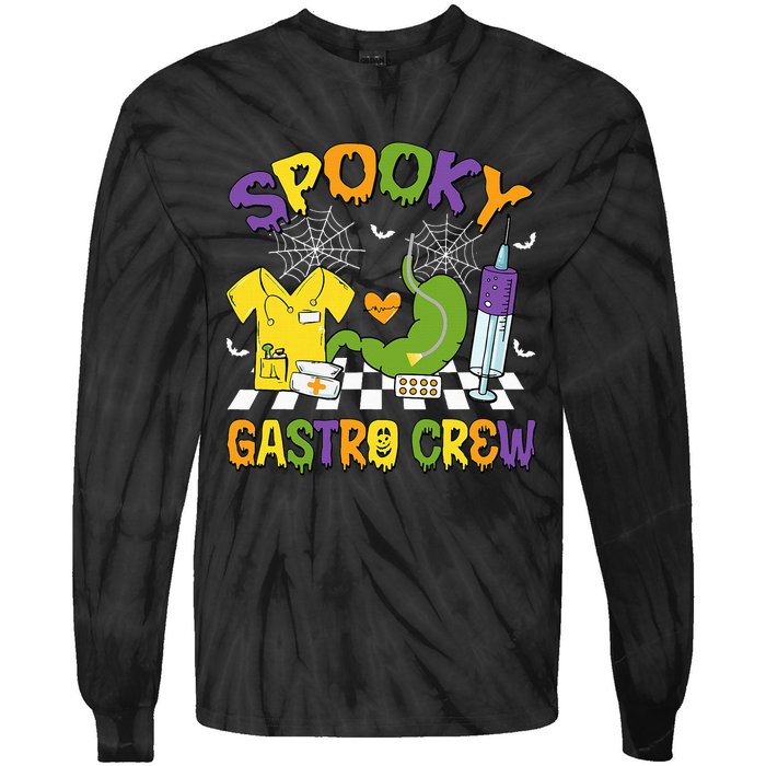 Spooky Gastro Crew Gastro Nurse Halloween Costumes Tie-Dye Long Sleeve Shirt