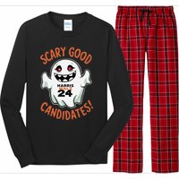 Scary Good Candidates Harris Walz 2024 Halloween Long Sleeve Pajama Set