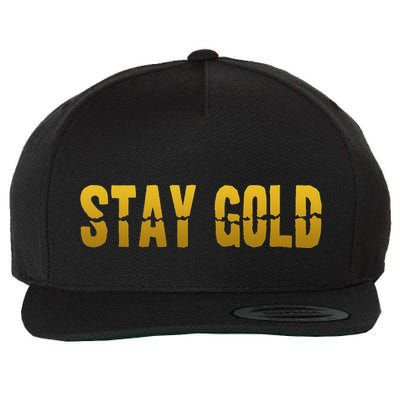 Stay Gold  Classic 80s Wool Snapback Cap
