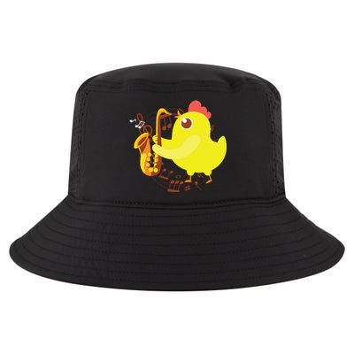 Saxophone Girl Chicken Saxophone Chick Cool Comfort Performance Bucket Hat