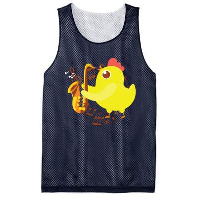 Saxophone Girl Chicken Saxophone Chick Mesh Reversible Basketball Jersey Tank