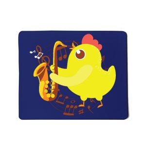 Saxophone Girl Chicken Saxophone Chick Mousepad