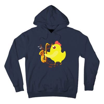 Saxophone Girl Chicken Saxophone Chick Tall Hoodie