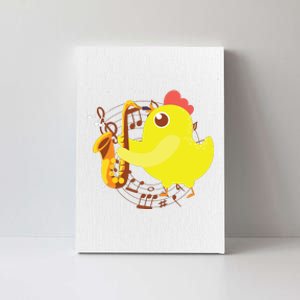 Saxophone Girl Chicken Saxophone Chick Canvas