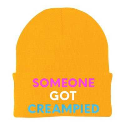 Someone Got Creampied Funny Gender Reveal Party Knit Cap Winter Beanie