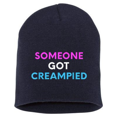 Someone Got Creampied Funny Gender Reveal Party Short Acrylic Beanie