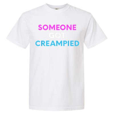 Someone Got Creampied Funny Gender Reveal Party Garment-Dyed Heavyweight T-Shirt