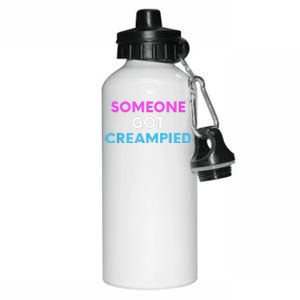 Someone Got Creampied Funny Gender Reveal Party Aluminum Water Bottle