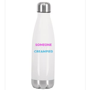 Someone Got Creampied Funny Gender Reveal Party Stainless Steel Insulated Water Bottle