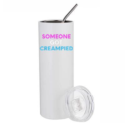 Someone Got Creampied Funny Gender Reveal Party Stainless Steel Tumbler